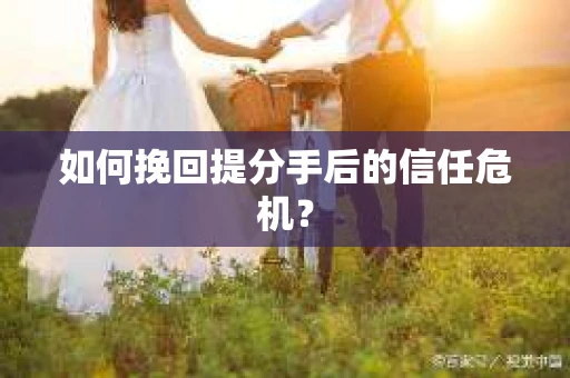 如何挽回提分手后的信任危机？