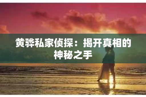 黄骅私家侦探：揭开真相的神秘之手
