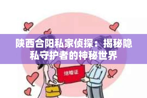 陕西合阳私家侦探：揭秘隐私守护者的神秘世界