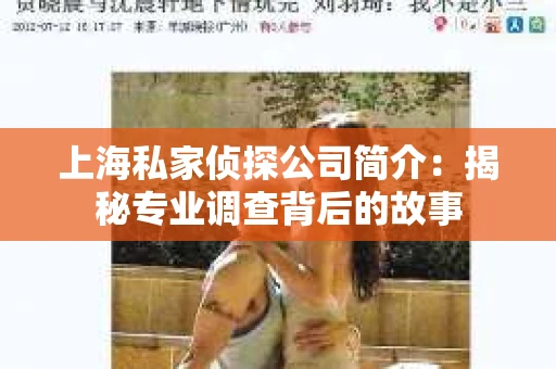 上海私家侦探公司简介：揭秘专业调查背后的故事