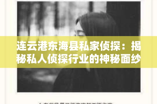 连云港东海县私家侦探：揭秘私人侦探行业的神秘面纱
