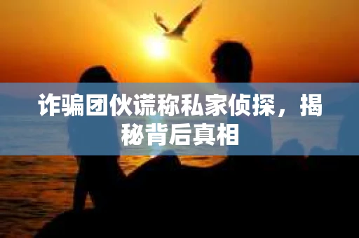 诈骗团伙谎称私家侦探，揭秘背后真相