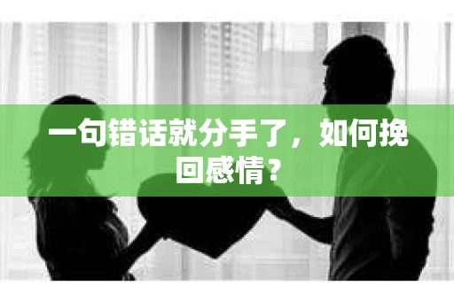 一句错话就分手了，如何挽回感情？